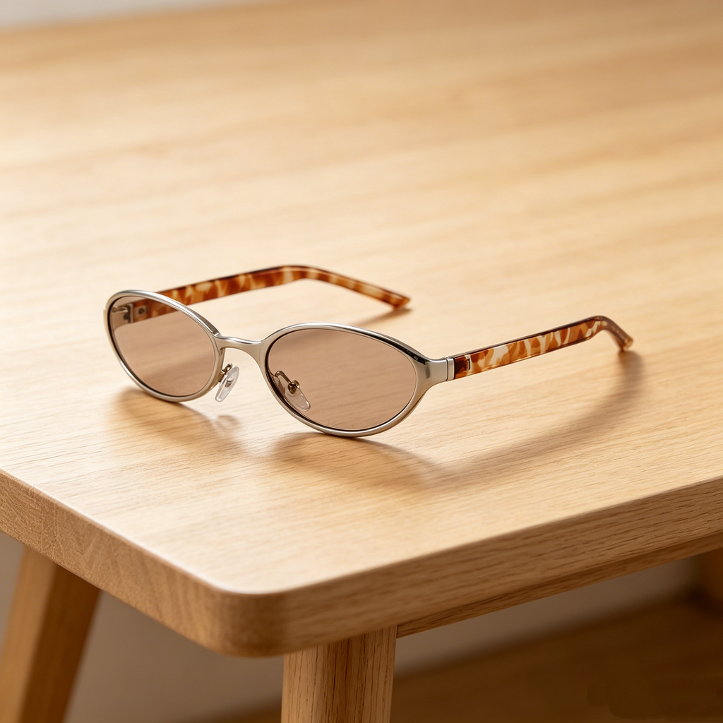 Women's Minimalist Metal-Frame Sunglasses with UV Protection