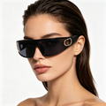Women's Headband Sunglasses: Stylish One-Piece Design for a Sophisticated Look, UV Protection