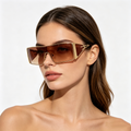 Retro Metal Punk Rectangular Oversized Rectangular Sunglasses