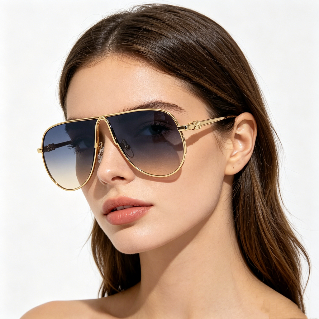 Oversized Metal Wayfarer Sunglasses: Stylish Sunglasses for Street Style