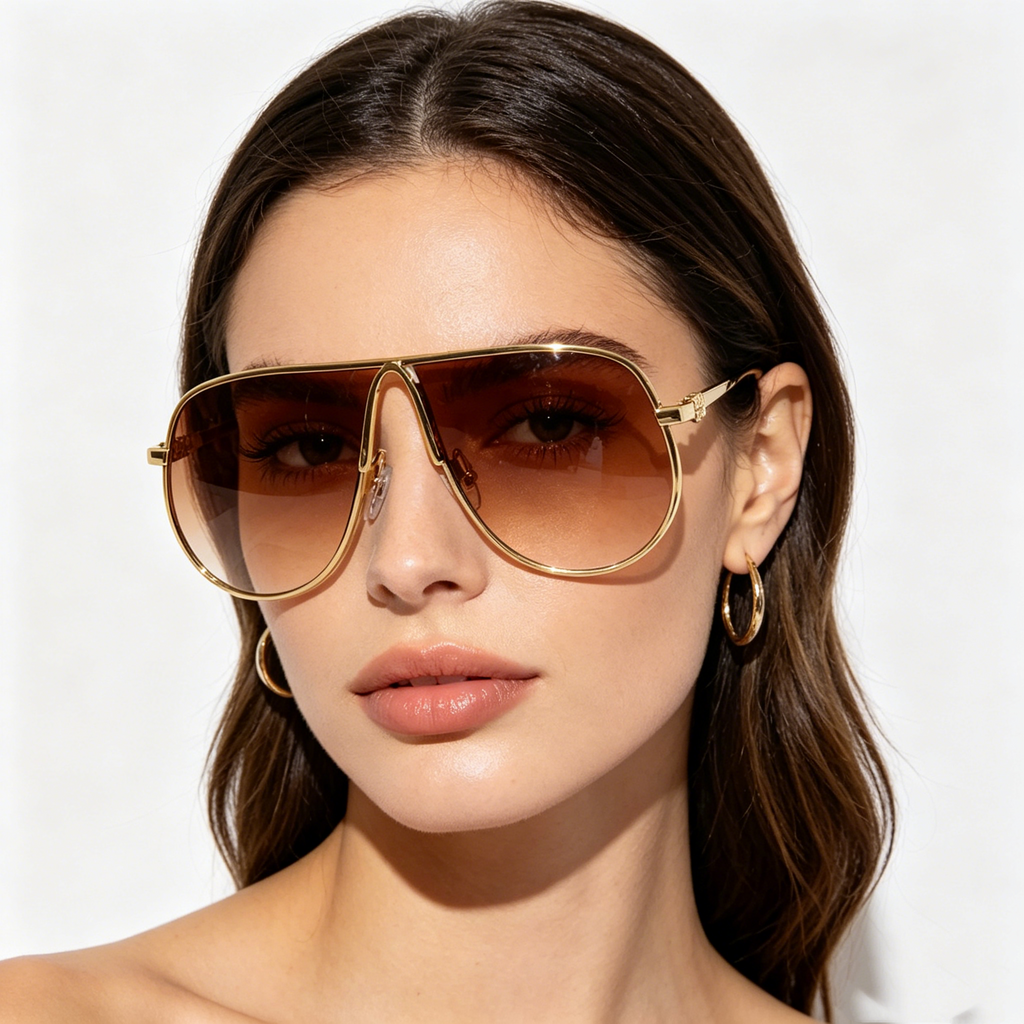 Oversized Metal Wayfarer Sunglasses: Stylish Sunglasses for Street Style